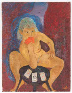 raphael giocatrice-carte-p